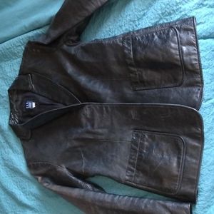 Gap Vintage Leather black fitted jacket